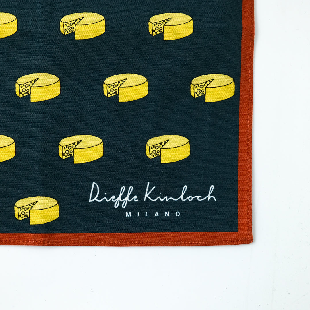 AMSTERDAM "CHEESE" コットンハンカチーフ (クラシック)  BLUE×RED