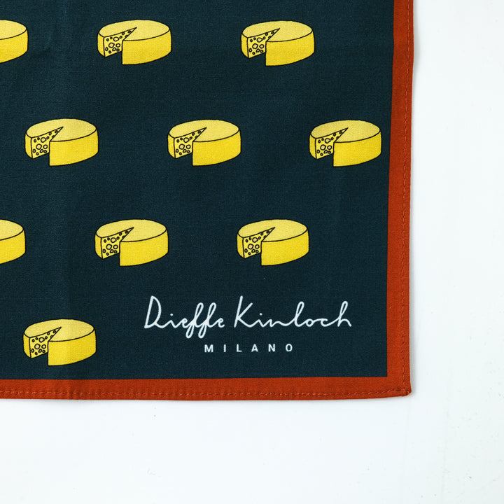 AMSTERDAM "CHEESE" コットンハンカチーフ (クラシック)  BLUE×RED