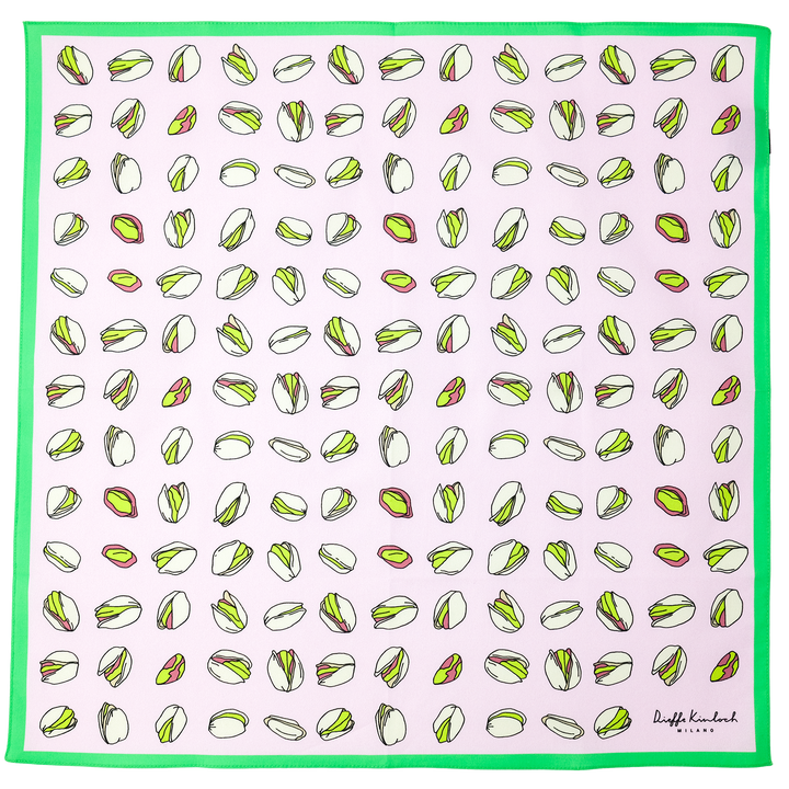 SICILY "PISTACCHI2" コットンハンカチーフ (クラシック)  PINK×GREEN