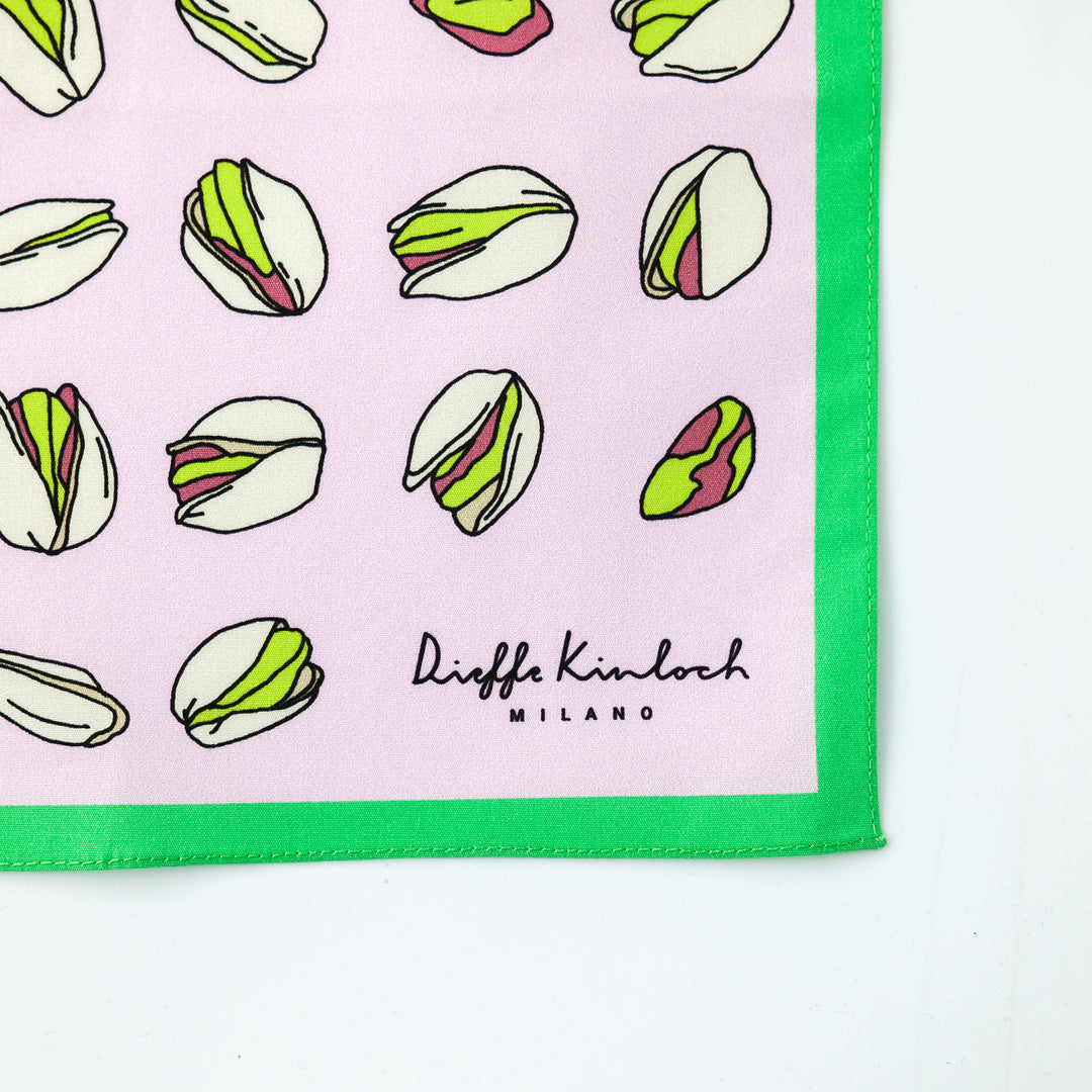 SICILY "PISTACCHI2" コットンハンカチーフ (クラシック)  PINK×GREEN