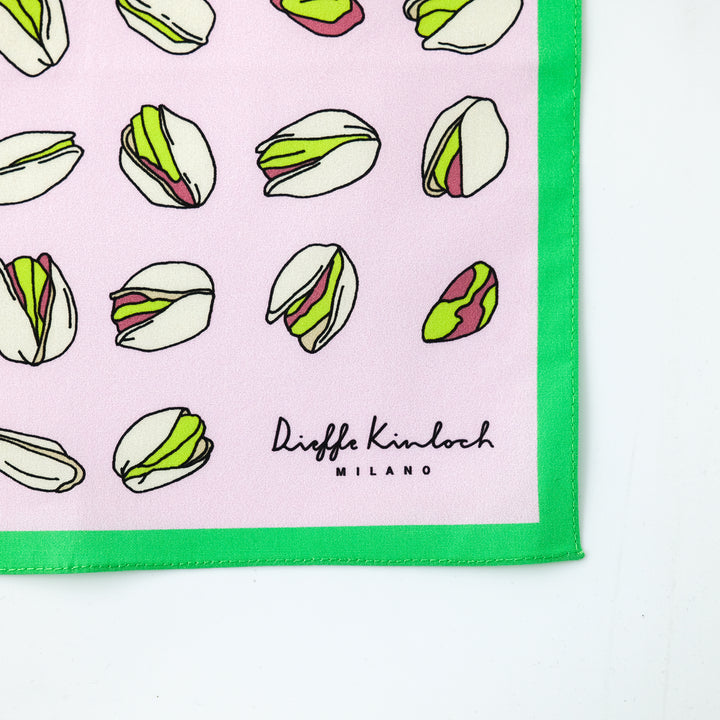 SICILY "PISTACCHI2" コットンハンカチーフ (クラシック)  PINK×GREEN