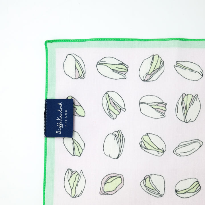 SICILY "PISTACCHI2" コットンハンカチーフ (クラシック)  PINK×GREEN