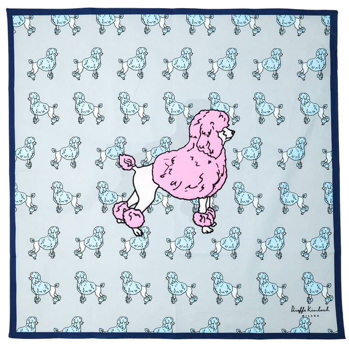 PARIS "BARBONCINI" コットンハンカチーフ (クラシック)  GRAY×NAVY