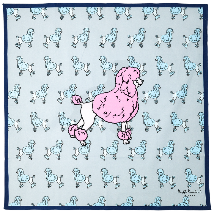 PARIS "BARBONCINI" コットンハンカチーフ (クラシック)  GRAY×NAVY