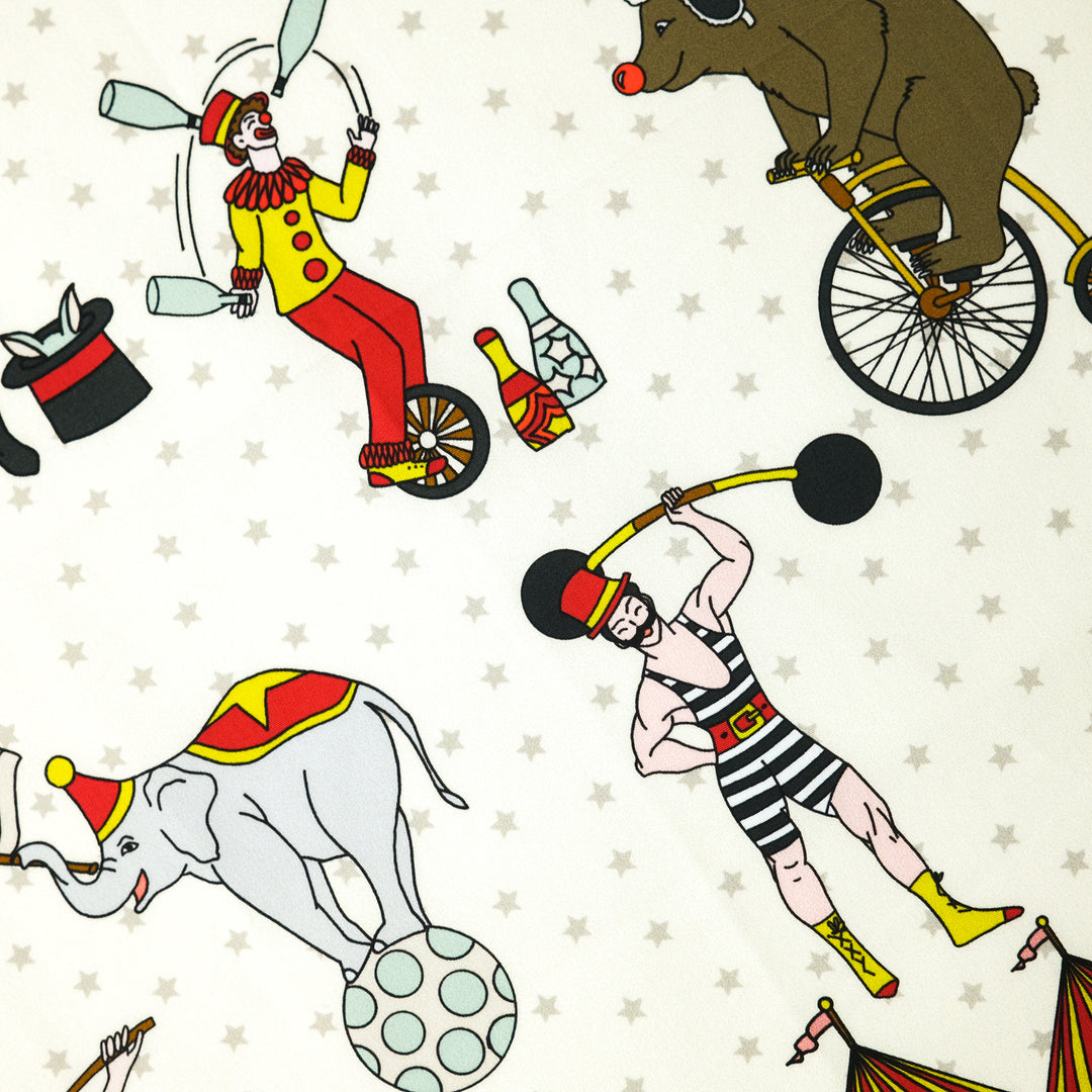 RUSSIA "CIRCO" コットンハンカチーフ (クラシック)  IVORY×PINK