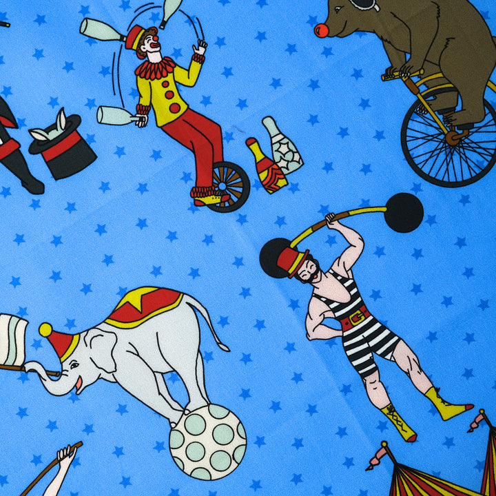 RUSSIA "CIRCO" コットンハンカチーフ (クラシック)  BLUE×BORDEAUX