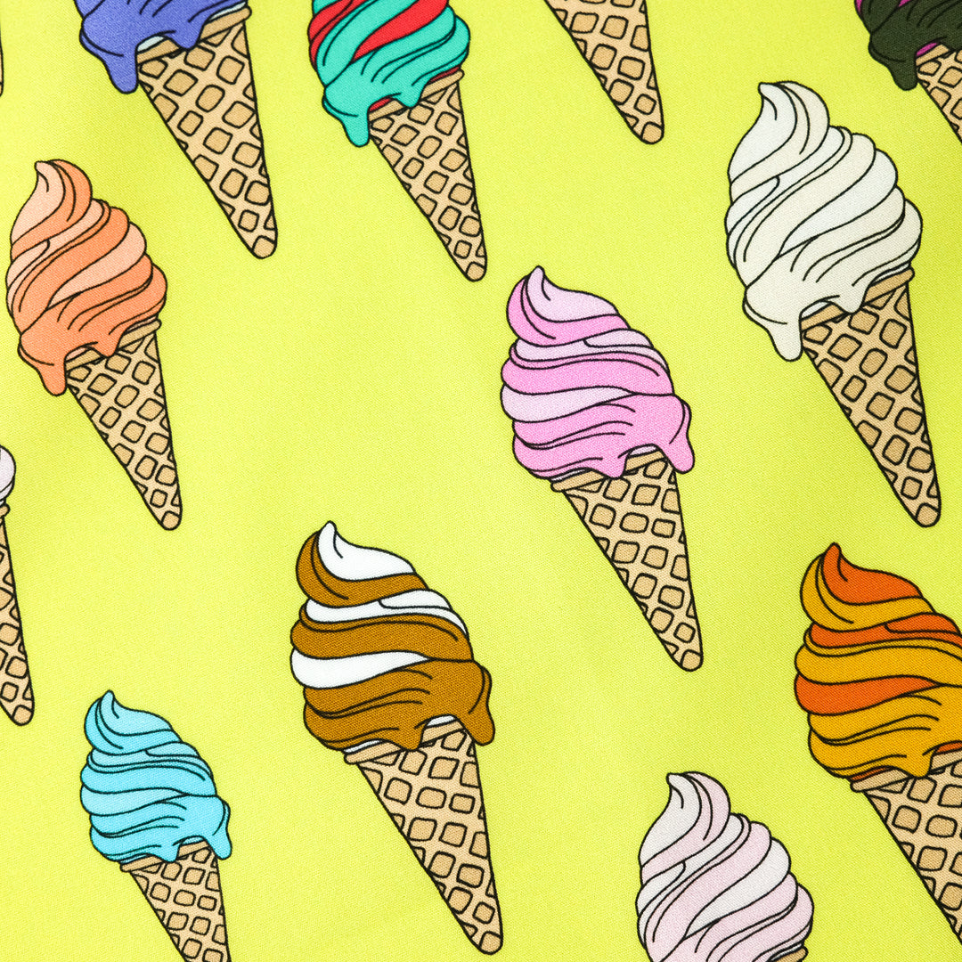 VENICE "ICE CREAM" コットンハンカチーフ (クラシック)  YELLOW×BLUE