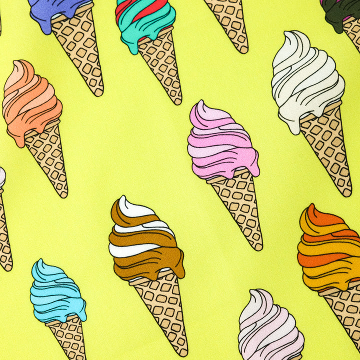 VENICE "ICE CREAM" コットンハンカチーフ (クラシック)  YELLOW×BLUE