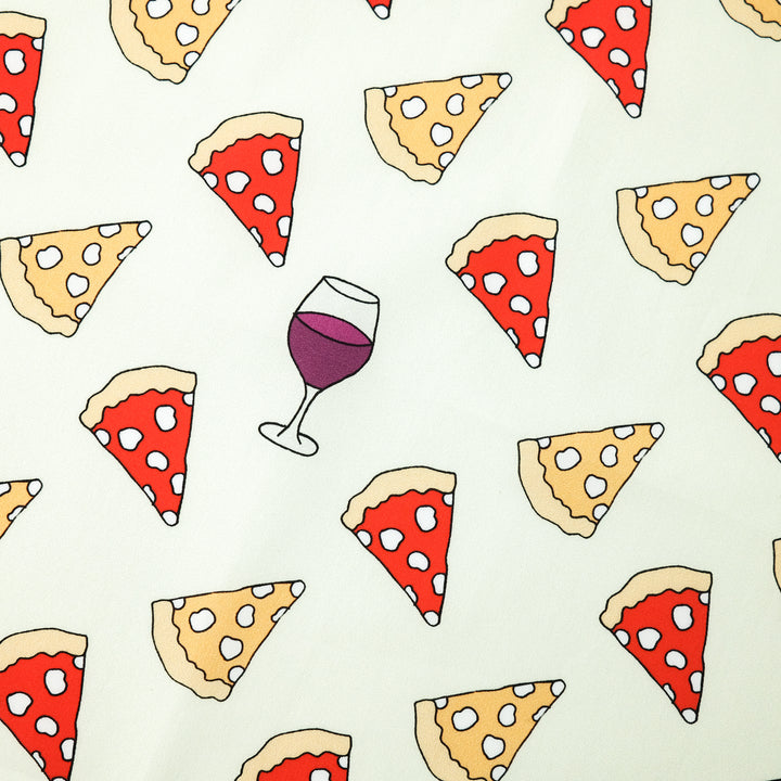 NAPOLI "PIZZA ＆WINE" コットンハンカチーフ (クラシック)  CREAM×BLUE