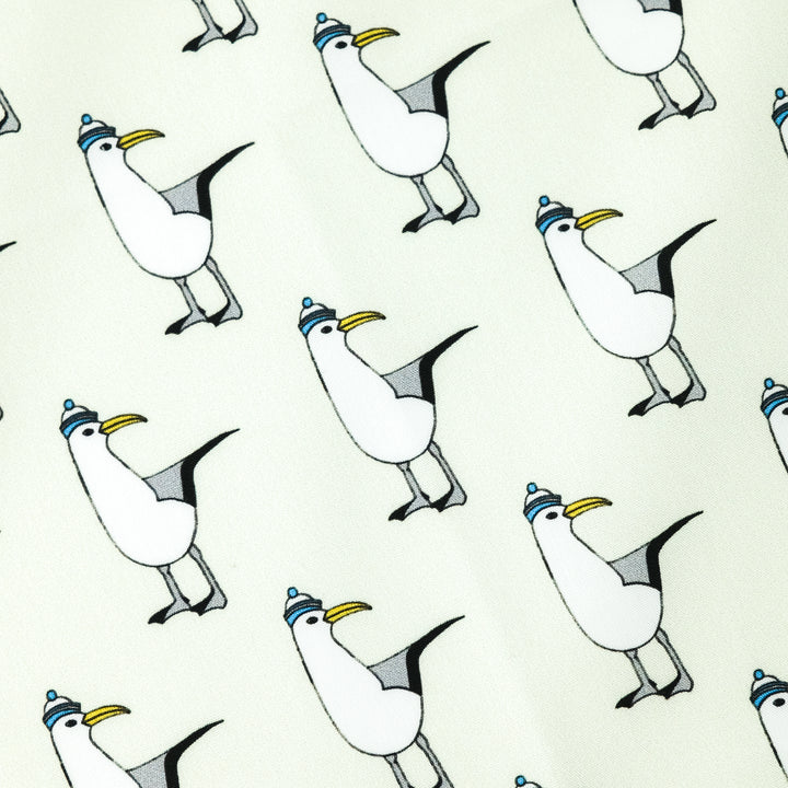 VENEZIA ”SEAGULL” コットンハンカチーフ (クラシック)  CREAM×GREEN