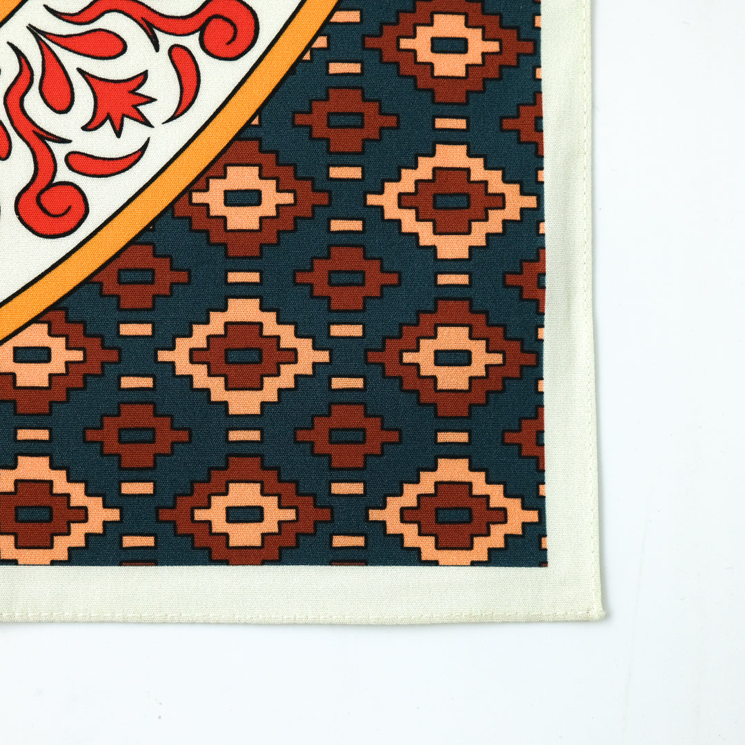 MADRID ”THE BULLING”コットンハンカチーフ (クラシック) SILVER