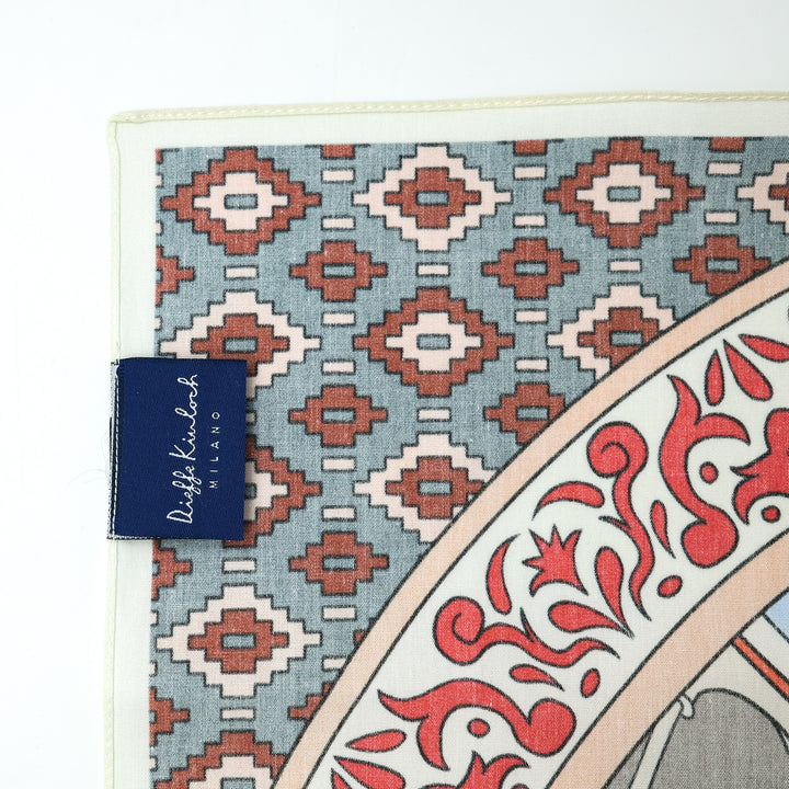 MADRID ”THE BULLING”コットンハンカチーフ (クラシック) SILVER