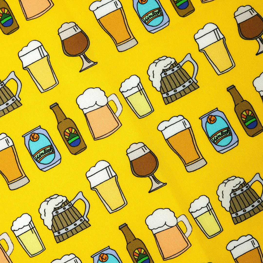 AMSTERDAM "BEER ALL OVER" コットンハンカチーフ (クラシック) YELLOW×BROWN