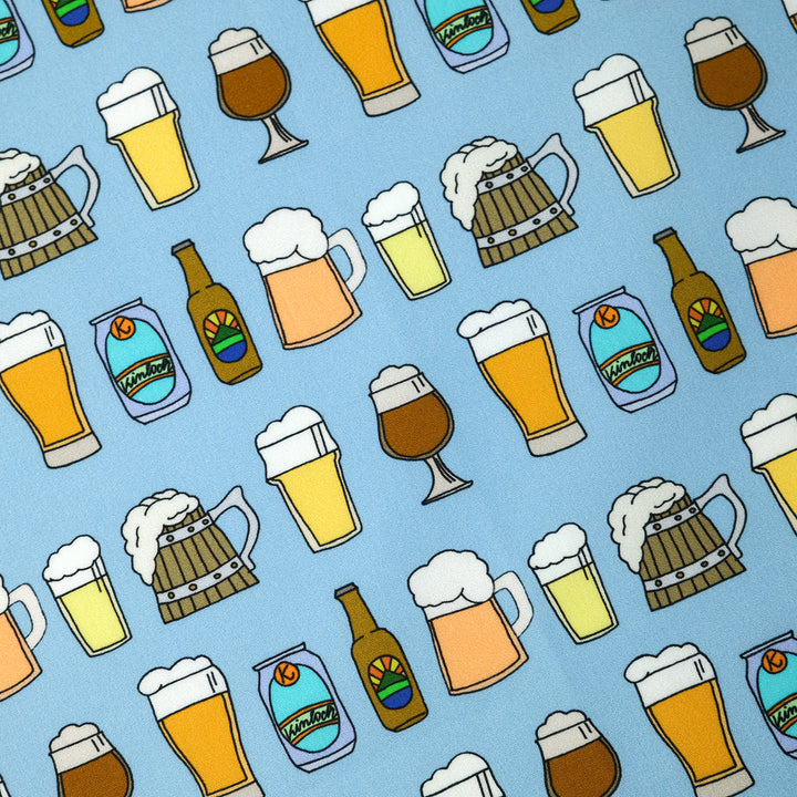 AMSTERDAM "BEER ALL OVER" コットンハンカチーフ (クラシック)  SAX×BROWN