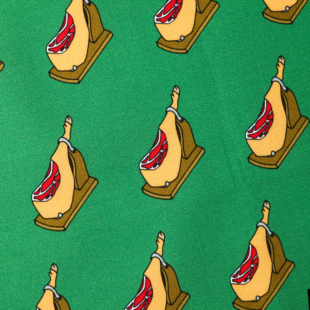 MADRID ”SERRANO HAM AO” コットンハンカチーフ (クラシック) GREEN×BROWN