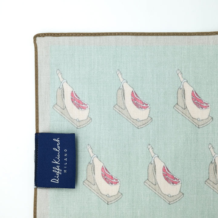 MADRID ”SERRANO HAM AO” コットンハンカチーフ (クラシック) GREEN×BROWN