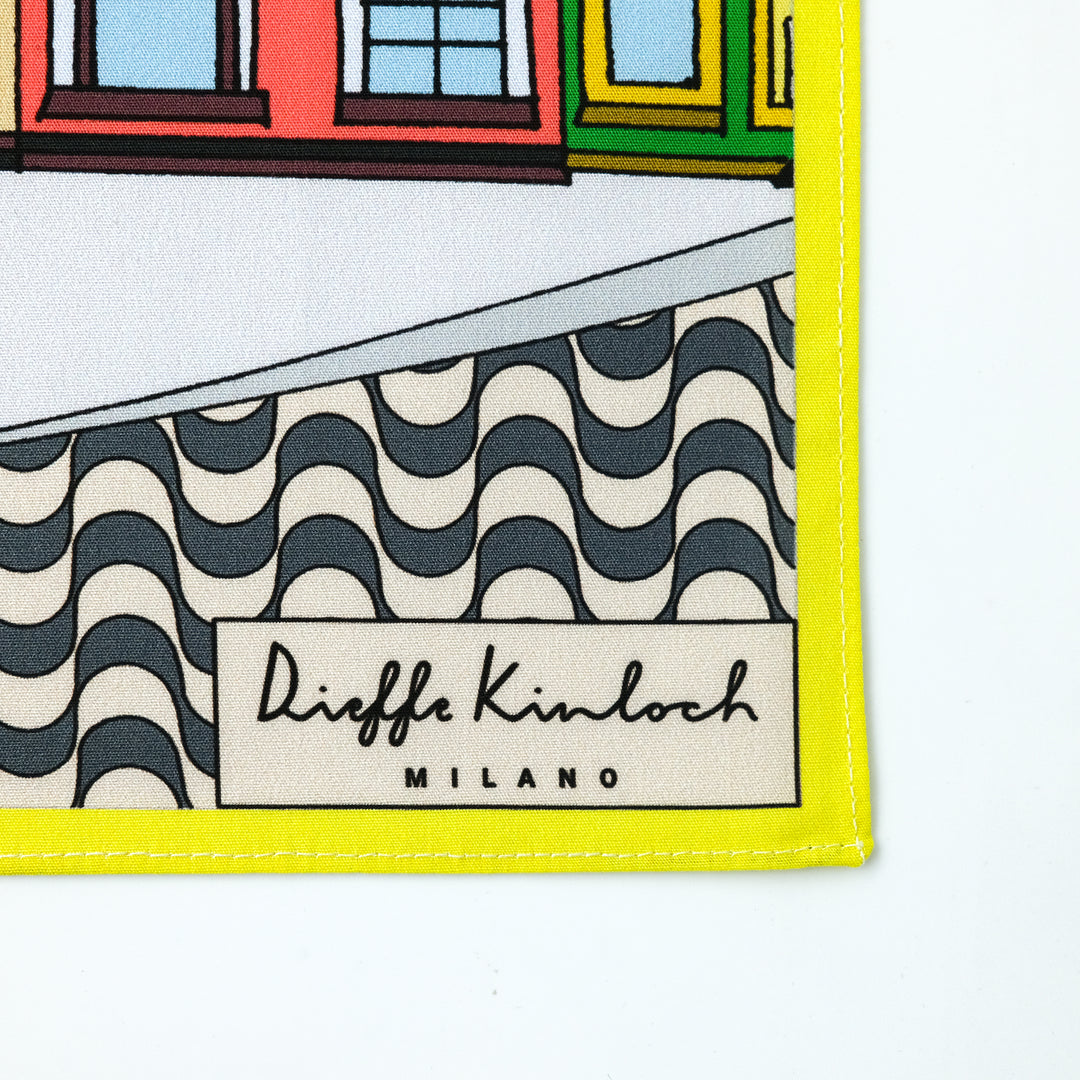 PORTUGAL "LISBONA VIEW"  コットンハンカチーフ (クラシック)  PURPLE×YELLOW