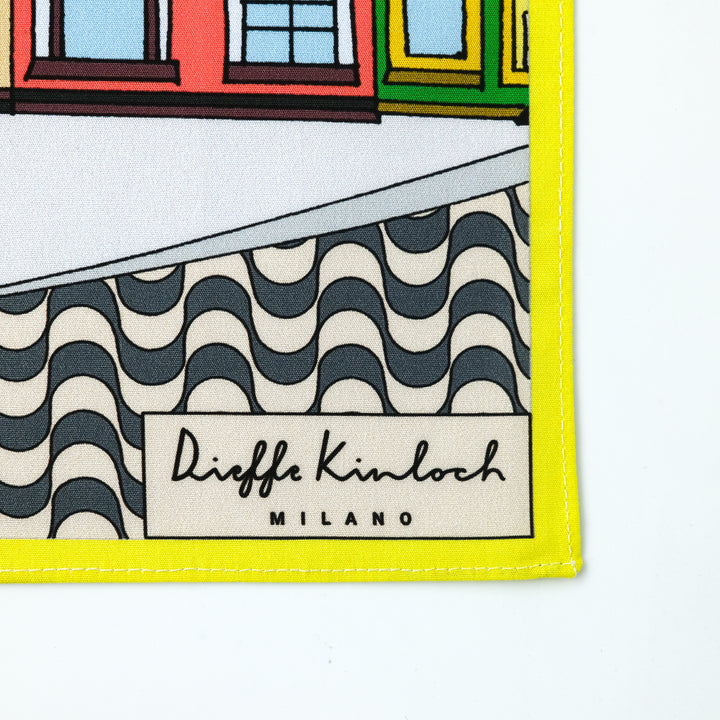 PORTUGAL "LISBONA VIEW"  コットンハンカチーフ (クラシック)  PURPLE×YELLOW