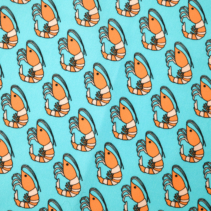 VENEZIA ”SHRIMP AO” コットンハンカチーフ (クラシック)  BLUE×ORANGE