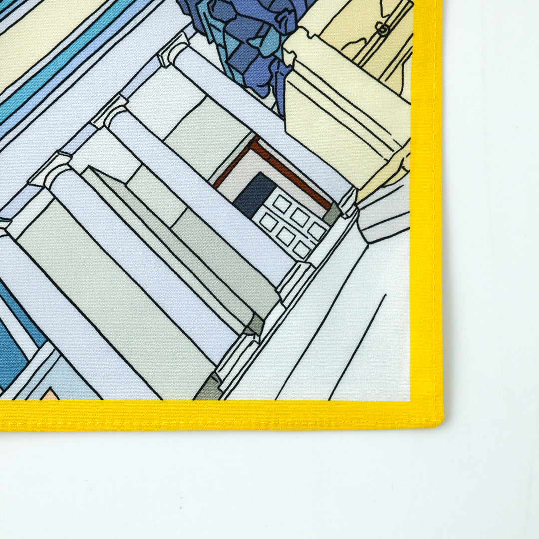 MADRID ”MADRID” コットンハンカチーフ (クラシック)  BLUE×YELLOW