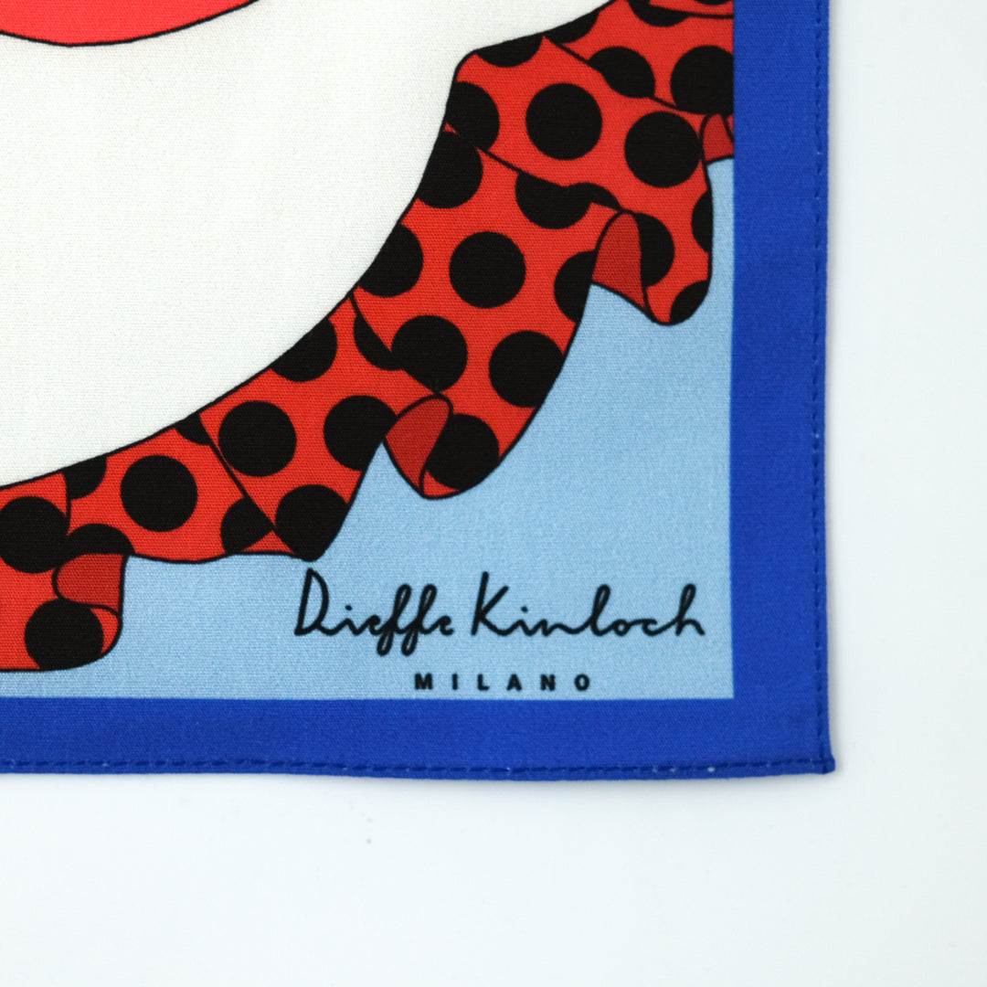 MADRID ”FAN DANCE” コットンハンカチーフ (クラシック) RED×BLUE