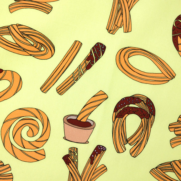 MADRID ”CHURROS” コットンハンカチーフ (クラシック)  YELLOW×BROWN