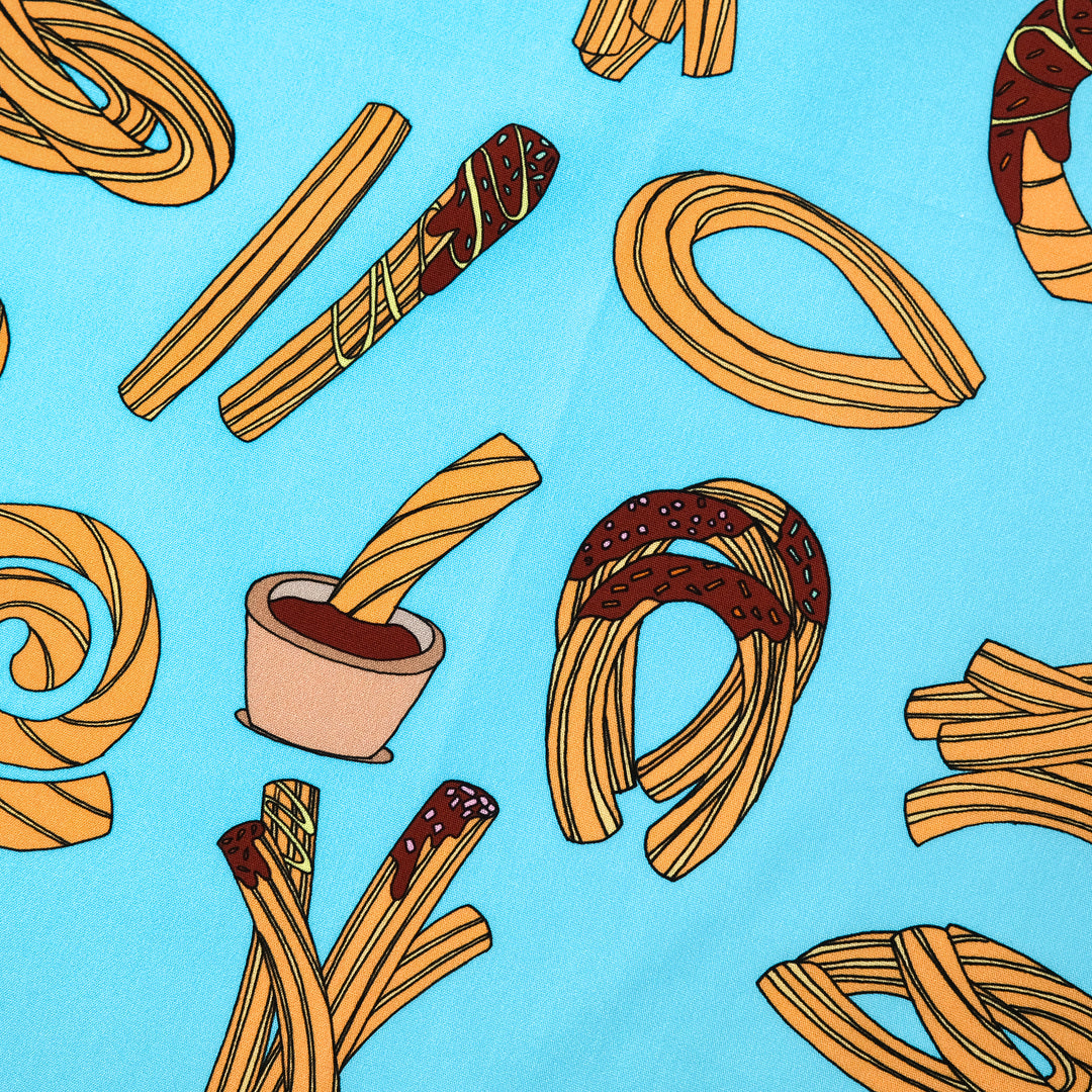 MADRID ”CHURROS” コットンハンカチーフ (クラシック) BLUE×PINK