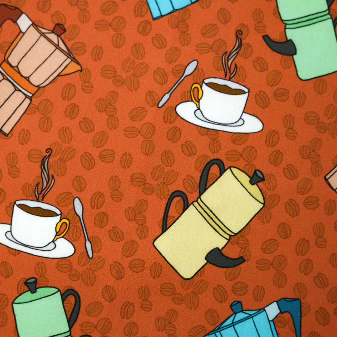 NAPOLI ”NAPOLI COFFEE" コットンハンカチーフ (クラシック)  BROWN×REDBROWN