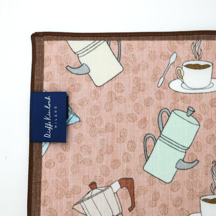 NAPOLI ”NAPOLI COFFEE" コットンハンカチーフ (クラシック)  BROWN×REDBROWN