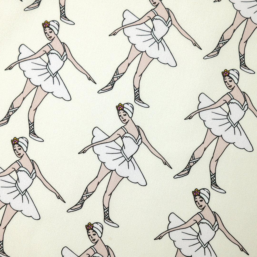 RUSSIA "BOLSHOI" コットンハンカチーフ (クラシック)  IVORY×RED