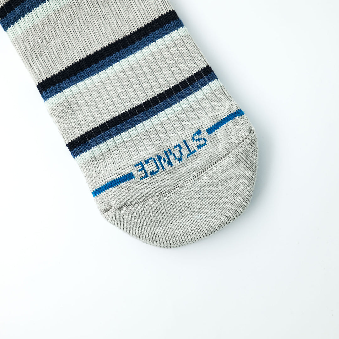 MULTISTRIPE RIBBED CREW（GREY）L