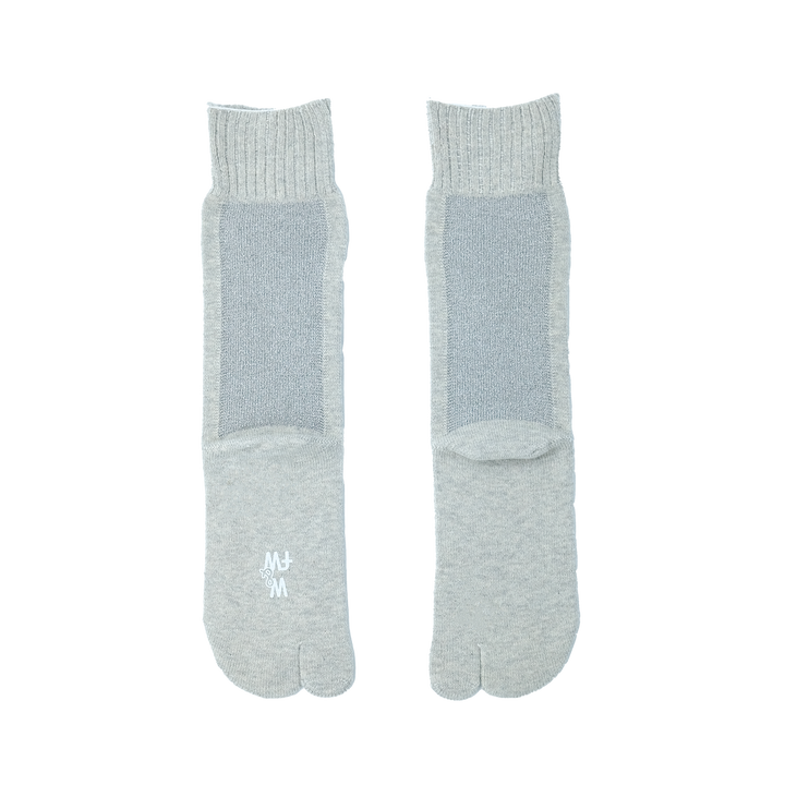 コットンバックラインラメTABIソックス LIGHT GRAY×SILVER LAME