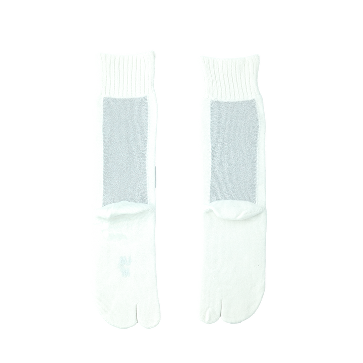 コットンバックラインラメTABIソックス WHITE×WHITE LAME