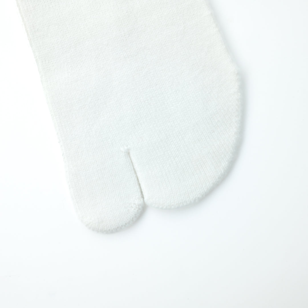 コットンバックラインラメTABIソックス WHITE×WHITE LAME