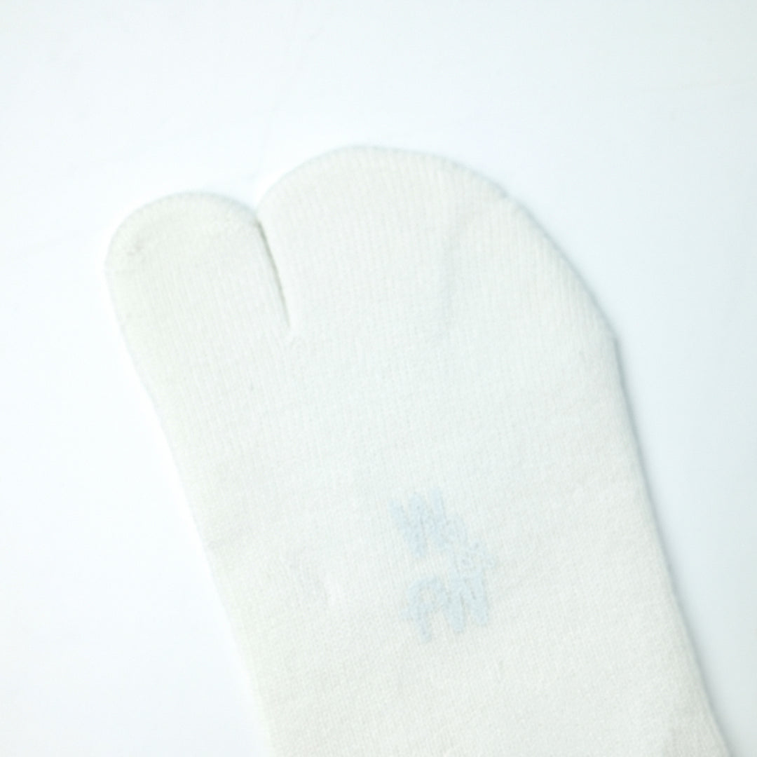 コットンバックラインラメTABIソックス WHITE×WHITE LAME
