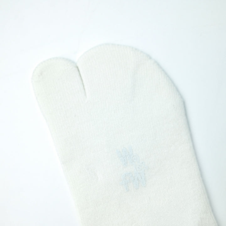 コットンバックラインラメTABIソックス WHITE×WHITE LAME