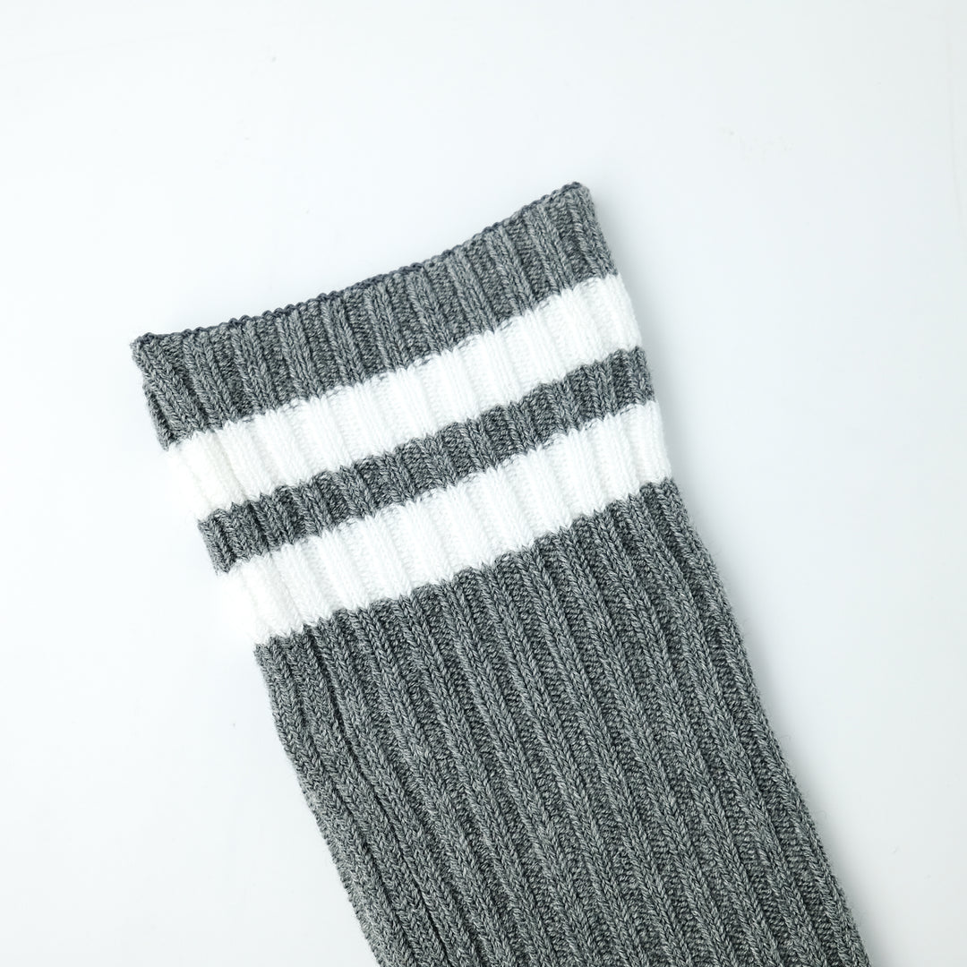 ダブルラインTABIソックス GRAY×WHITE