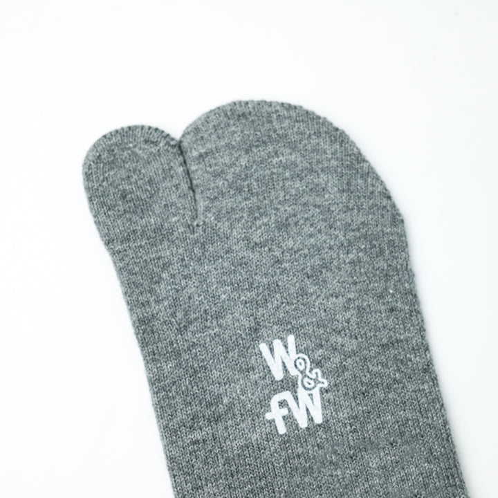 ダブルラインTABIソックス GRAY×WHITE
