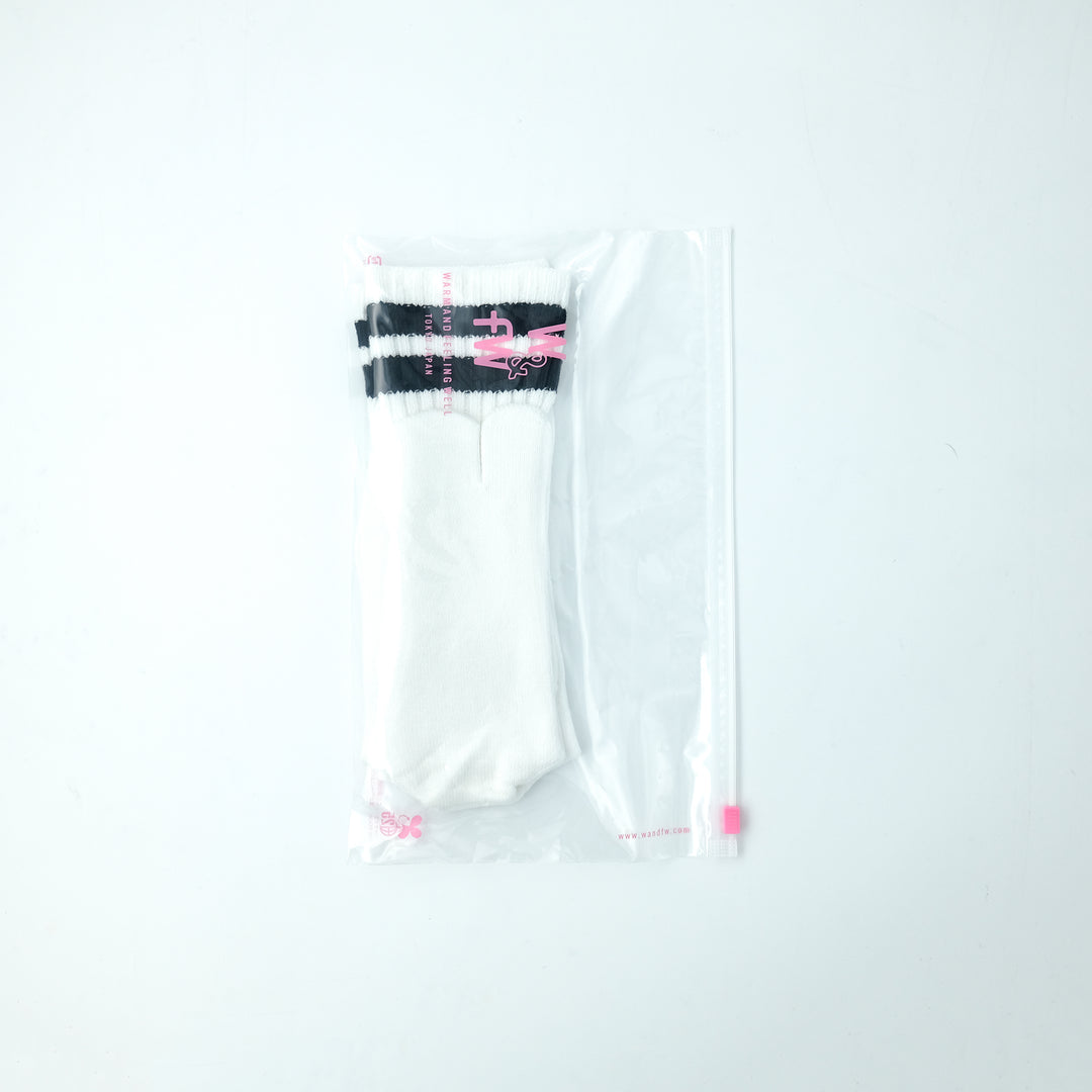 ダブルラインTABIソックス WHITE×BLACK