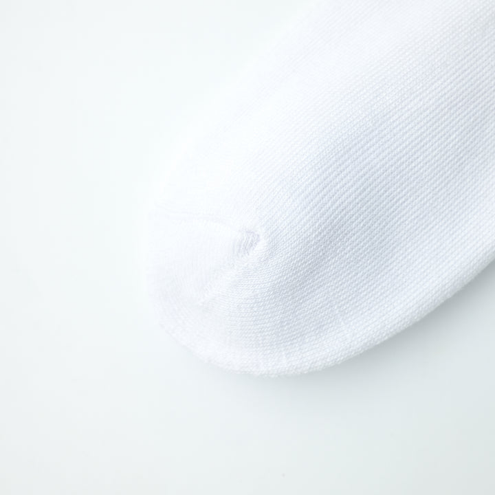 【ハーフパイル】クォーターレングスソックス 金刺繍 3PACK WHITE（C1-1706）