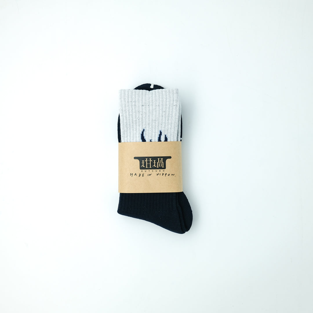 FLAME SOCKS MELANGE/NAVY PEAL WHITE