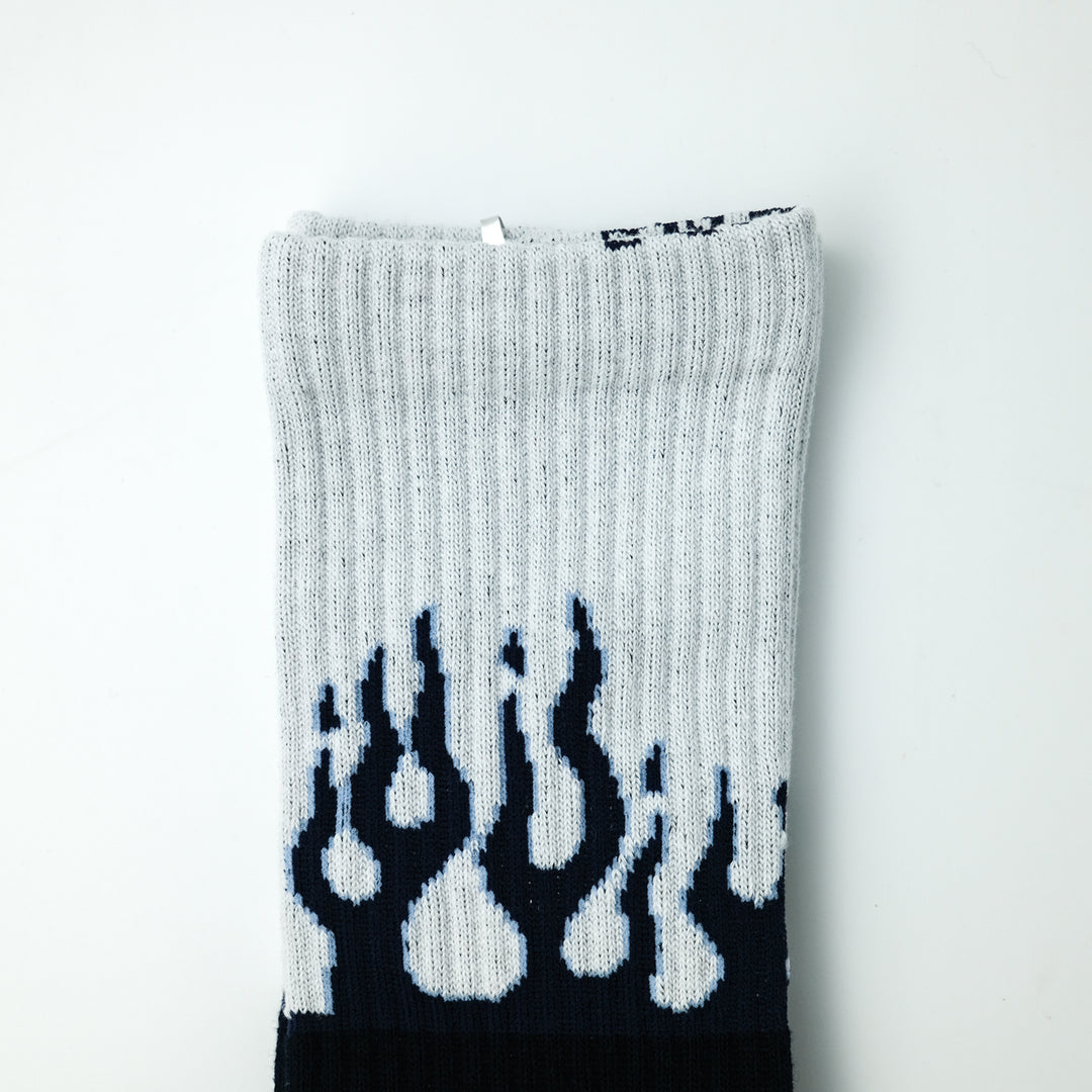 FLAME SOCKS MELANGE/NAVY PEAL WHITE