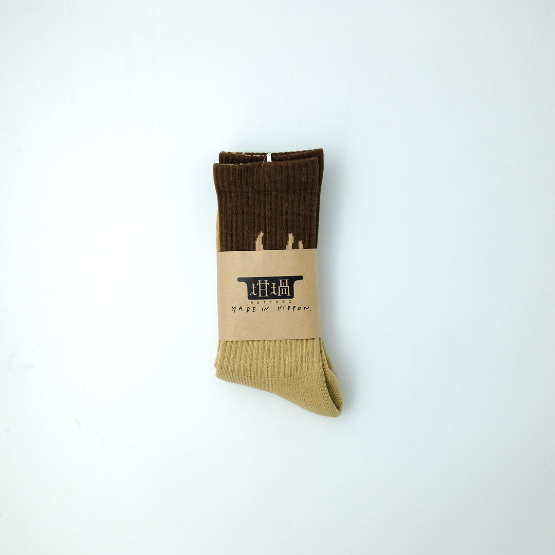 FLAME SOCKS CAMEL/BROWN