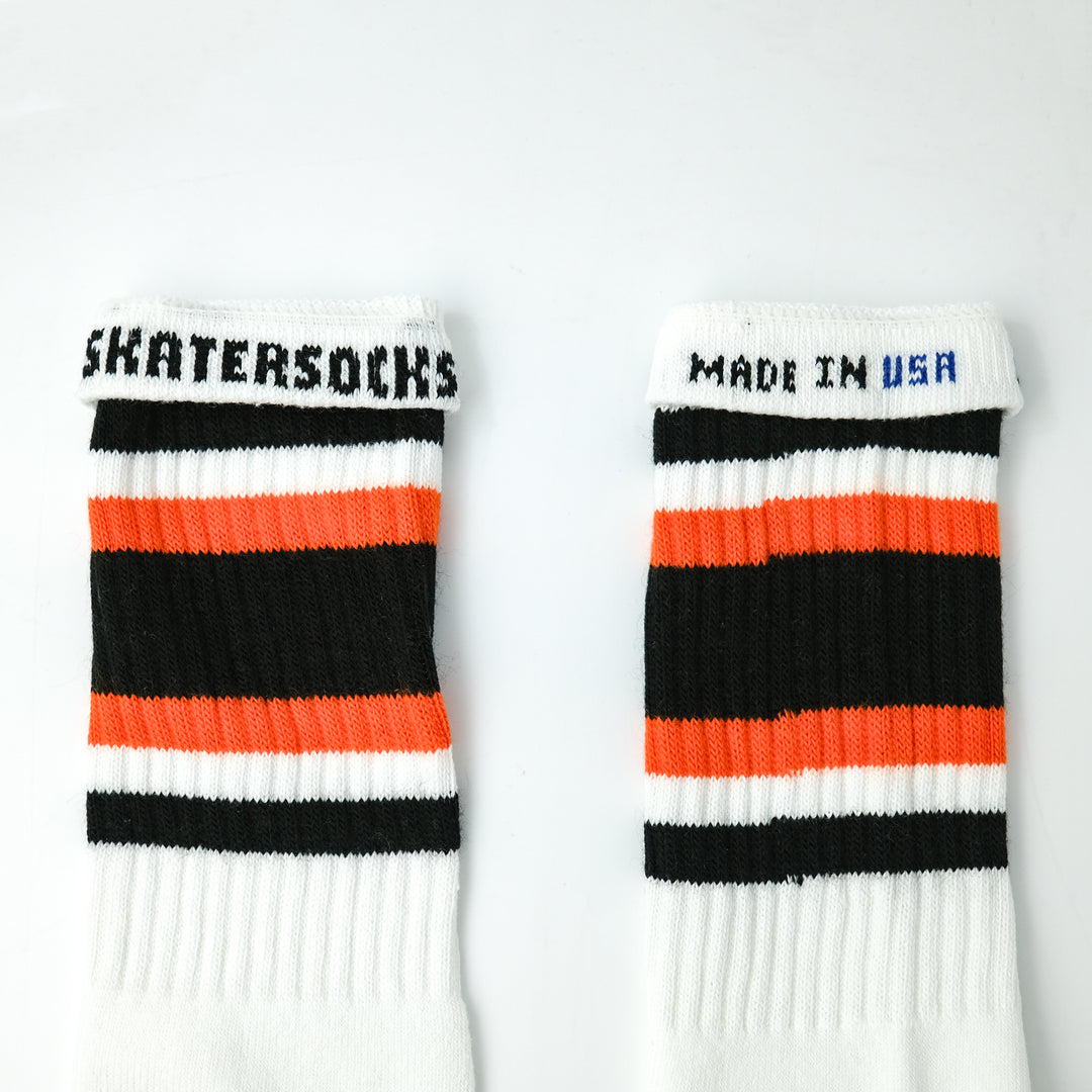 19インチ ラインチューブソックス  BLACK/ORANGE STYLE4(ONE SIZE / BLACK/ORANGE)