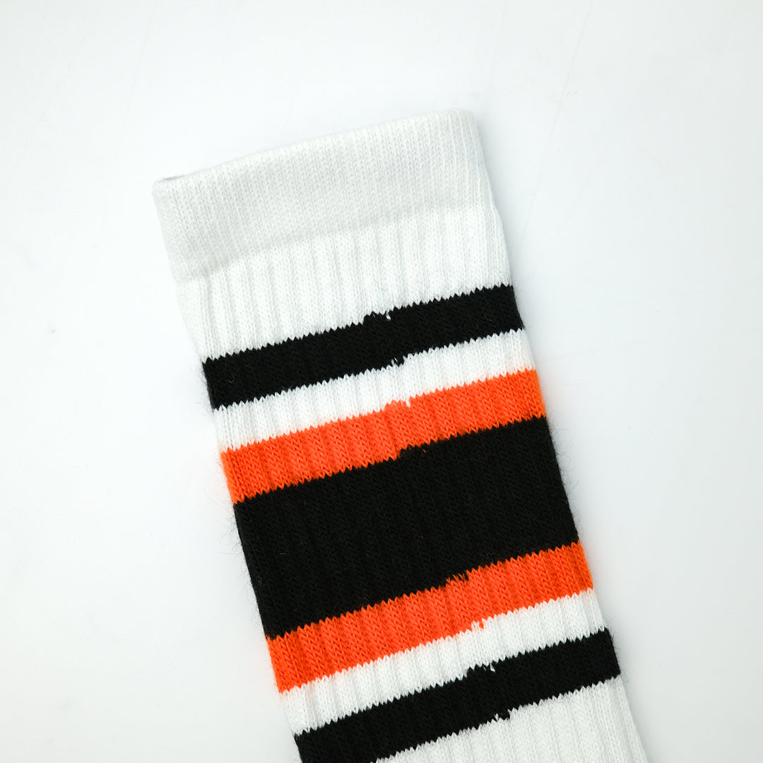 19インチ ラインチューブソックス  BLACK/ORANGE STYLE4(ONE SIZE / BLACK/ORANGE)