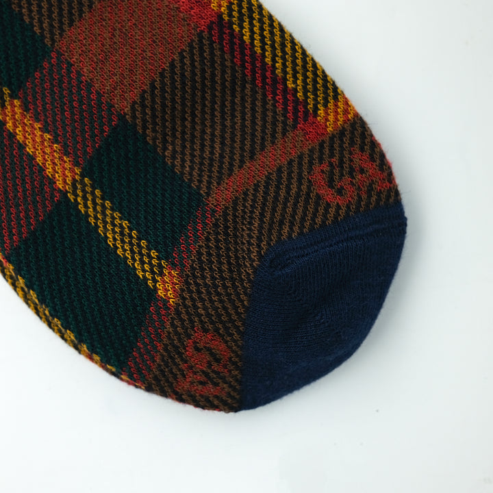 タータンパターン コットン ロングホーズ NAVY
