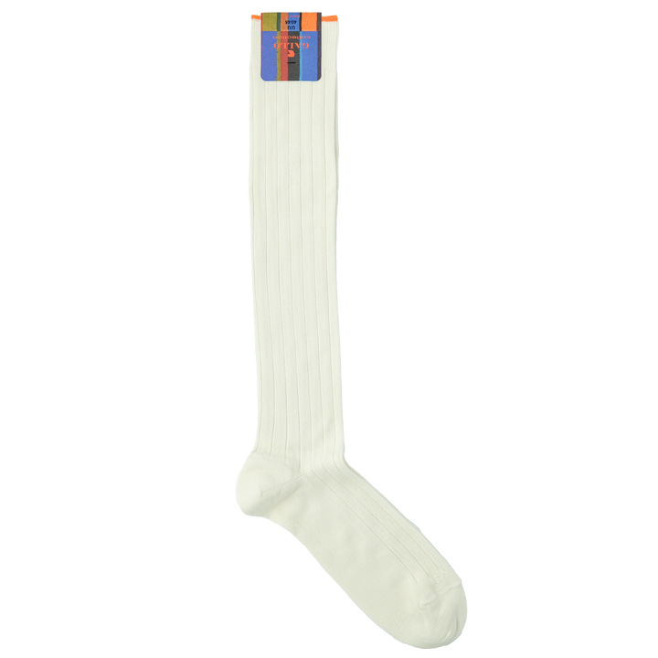 リブ コットン ロングホーズ PANNA