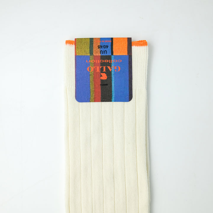 リブ コットン ロングホーズ PANNA