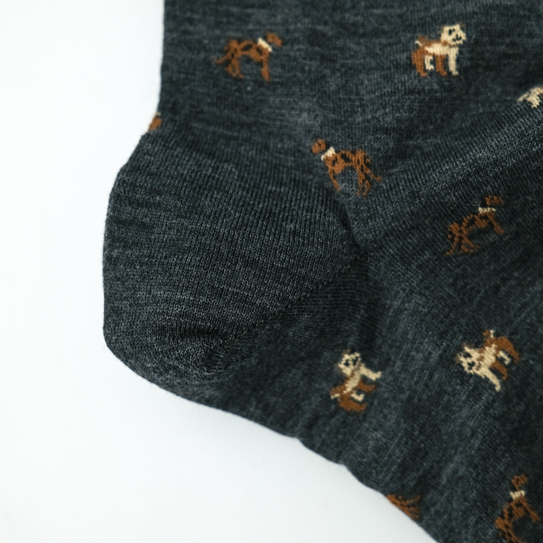 COMFORTABLE FIT ウールソックス  DOG GREY