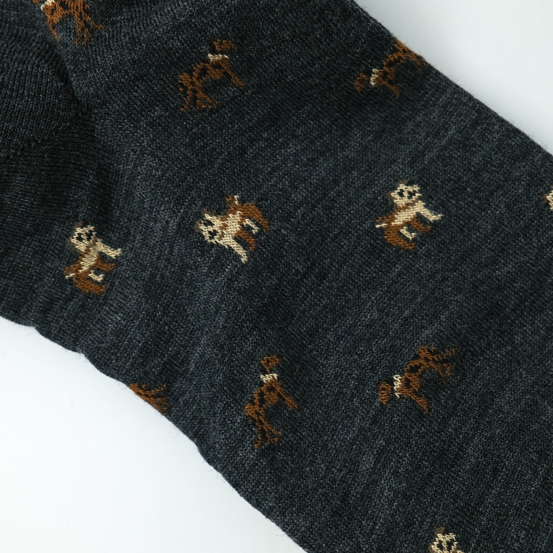 COMFORTABLE FIT ウールソックス  DOG GREY